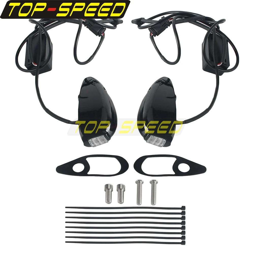 For Harley Road Glide FLTRU FLTRX FLTRK 15-23 High Power LED Chip Turn Signal Indicator Lamp Daytime Running Light Dual Function