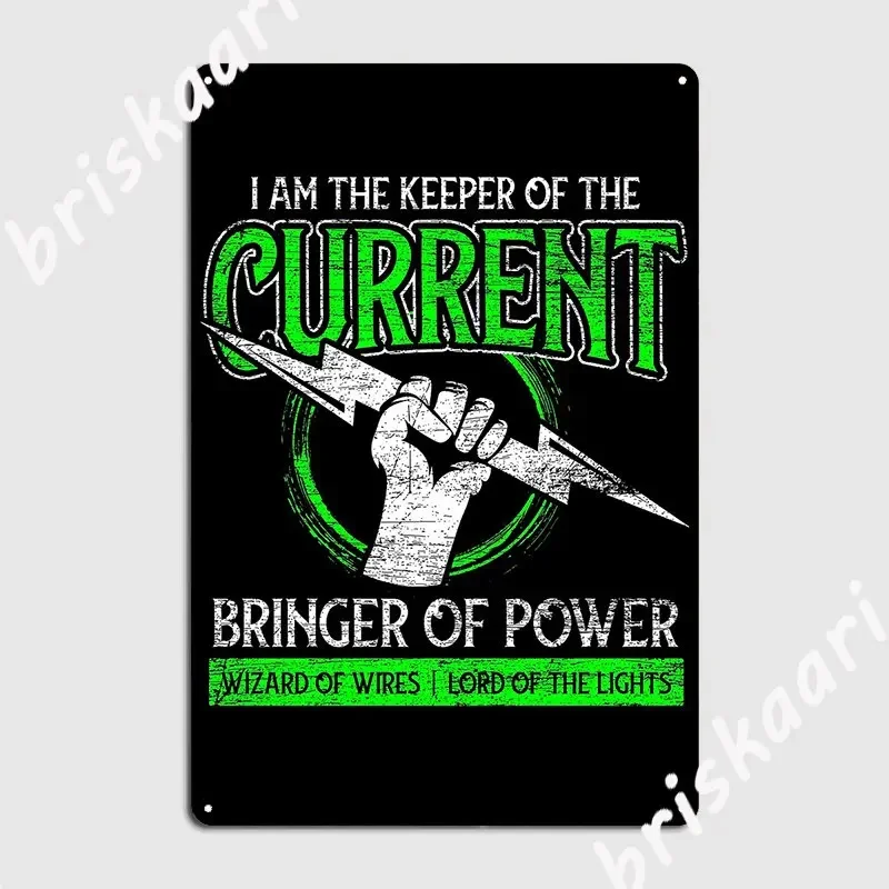 Electrician Light Poster Metal Plaque Wall Decor Cinema Garage Printing Club Bar Tin sign Poster