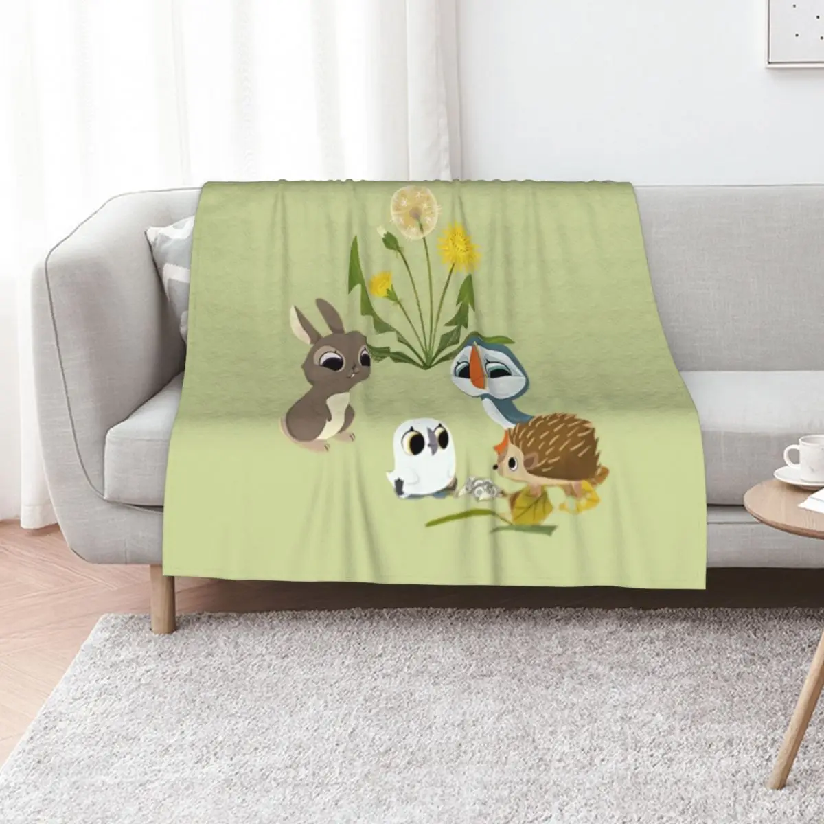 

Lovely puffin Rock together Throw Blanket Decorative Sofas Furrys blankets and throws Thins Blankets