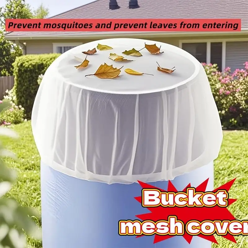 New Outdoor Mesh Cover Netting For Rain Barrels Water Collection Buckets Cover Water Tank Protection Garden Supplies