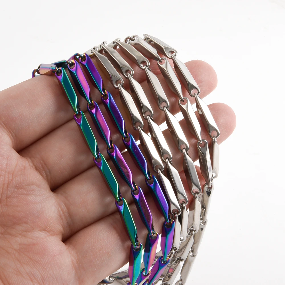 Personality Three-Dimensional Geometry Stainless Steel Chain Necklaces For Women Men Jewelry On The Neck Necklace 45/50/60/70cm