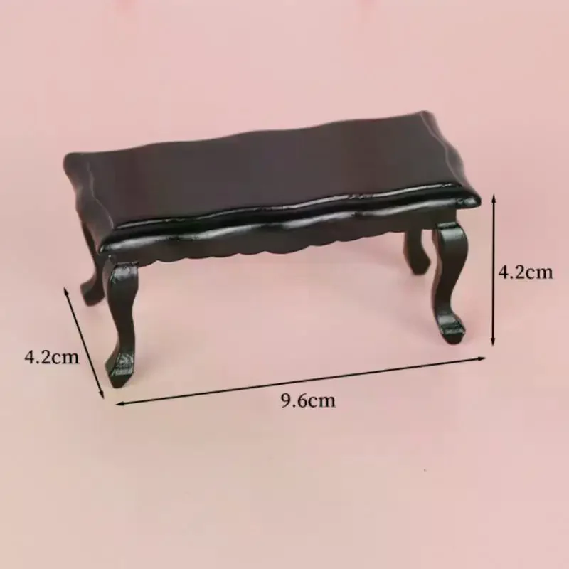 Mobili in miniatura Tavolino da caffè Soggiorno Tavolo per il tempo libero Modello 1 pz 1:12 Casa delle bambole Mini Wave Tavolo da tè Ornamento