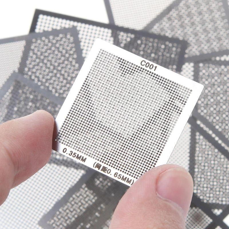 IC Chip Stencils Parts 10Pcs/set BGA Reballing Stencil Template for Computer