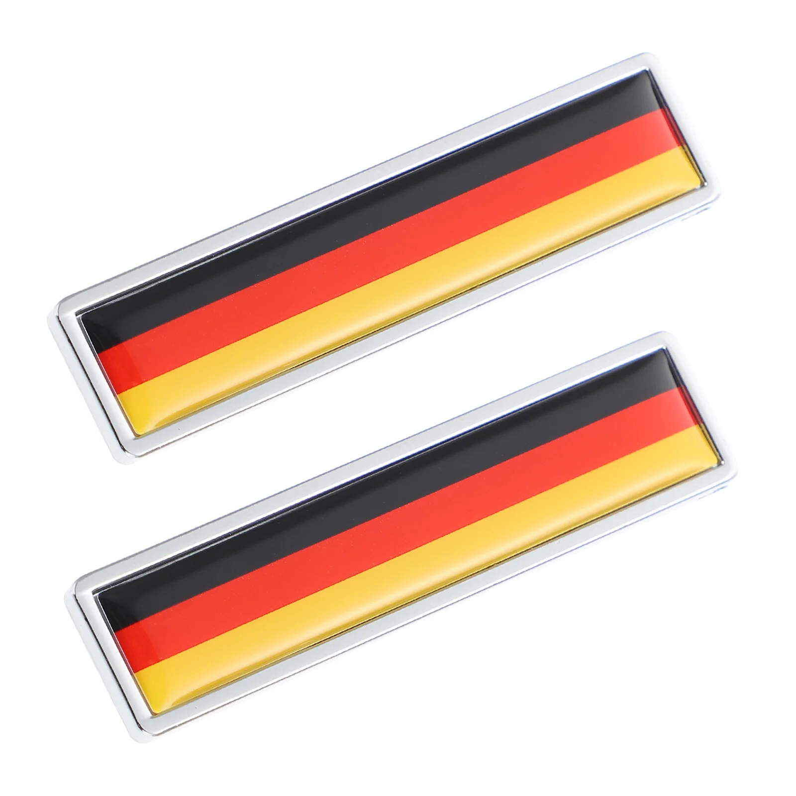 

2Pcs Car Metal Sticker Nation Flag Theme Easy Apply Decorative Door Decal Personalized Car Styling Accessories