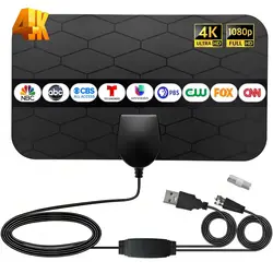 8k 4k TV-Antenne für globale Digital-TV 1080p DVB-T2 High-Gain-Signal verstärker TV-Antenne Indoor-TV-Free-Kanal