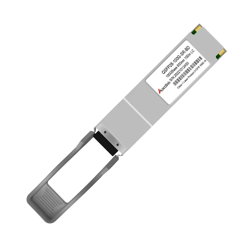 100G QSFP28 BIDI 850nm 100m Duplex LC MMF Optical Transceiver Module ;For Ethernet POE  Switches