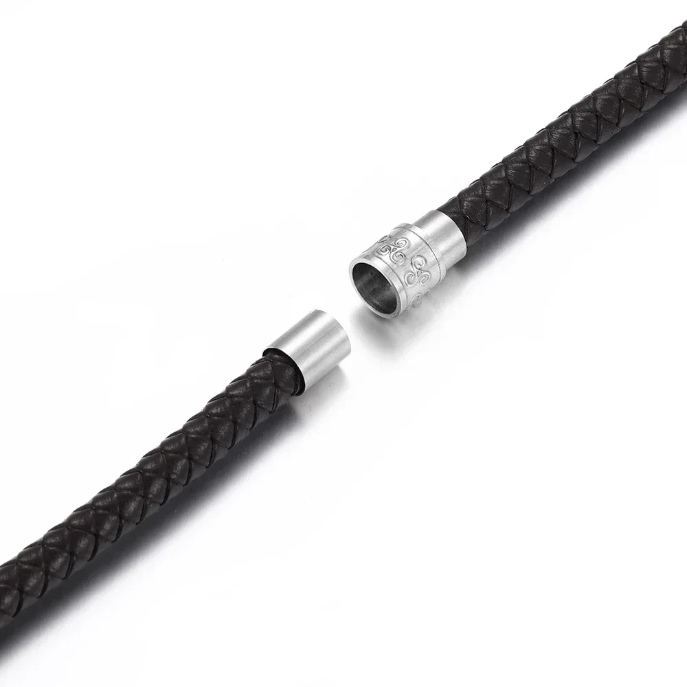 Foro di chiusura magnetica in acciaio inossidabile Cavo in pelle da 8 mm Chiusura con magnete Fibbia Bracciale fai da te Forniture Componenti per la