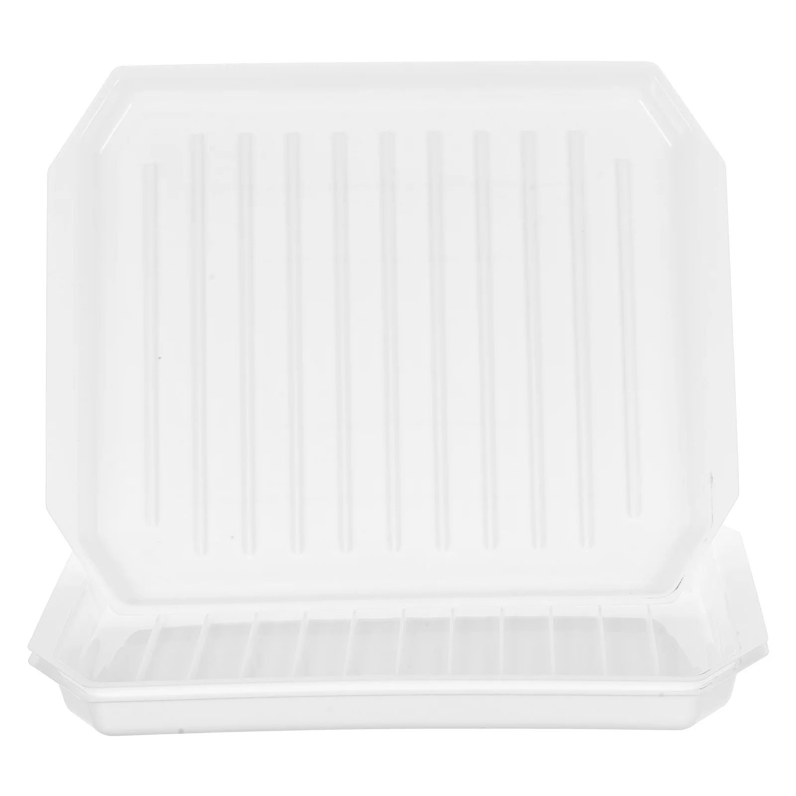 

3pcs Microwave Bacon Cooker Tray Large Capacity Reusable Pp Baking Pan For Roasting Gratin Lasagna Brownies Kitchen Bakeware