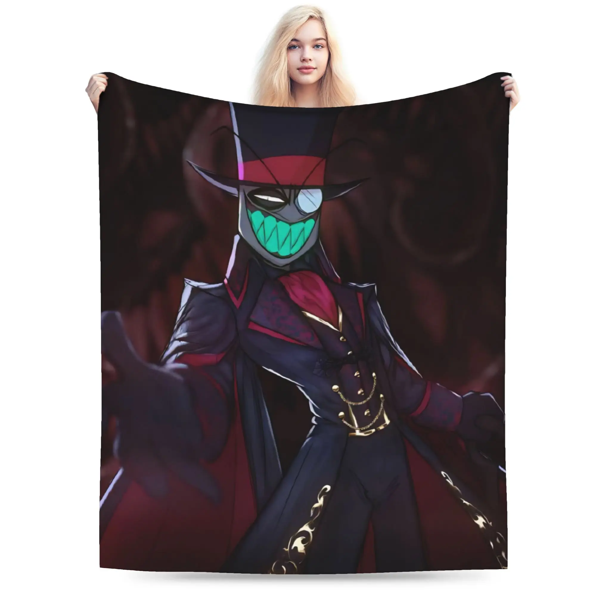 Comfortable Villainous Comdy Blanket Accessories Bed Decorative  Throw Blankets Super Warm Coral Fleece Plush for Outdoor