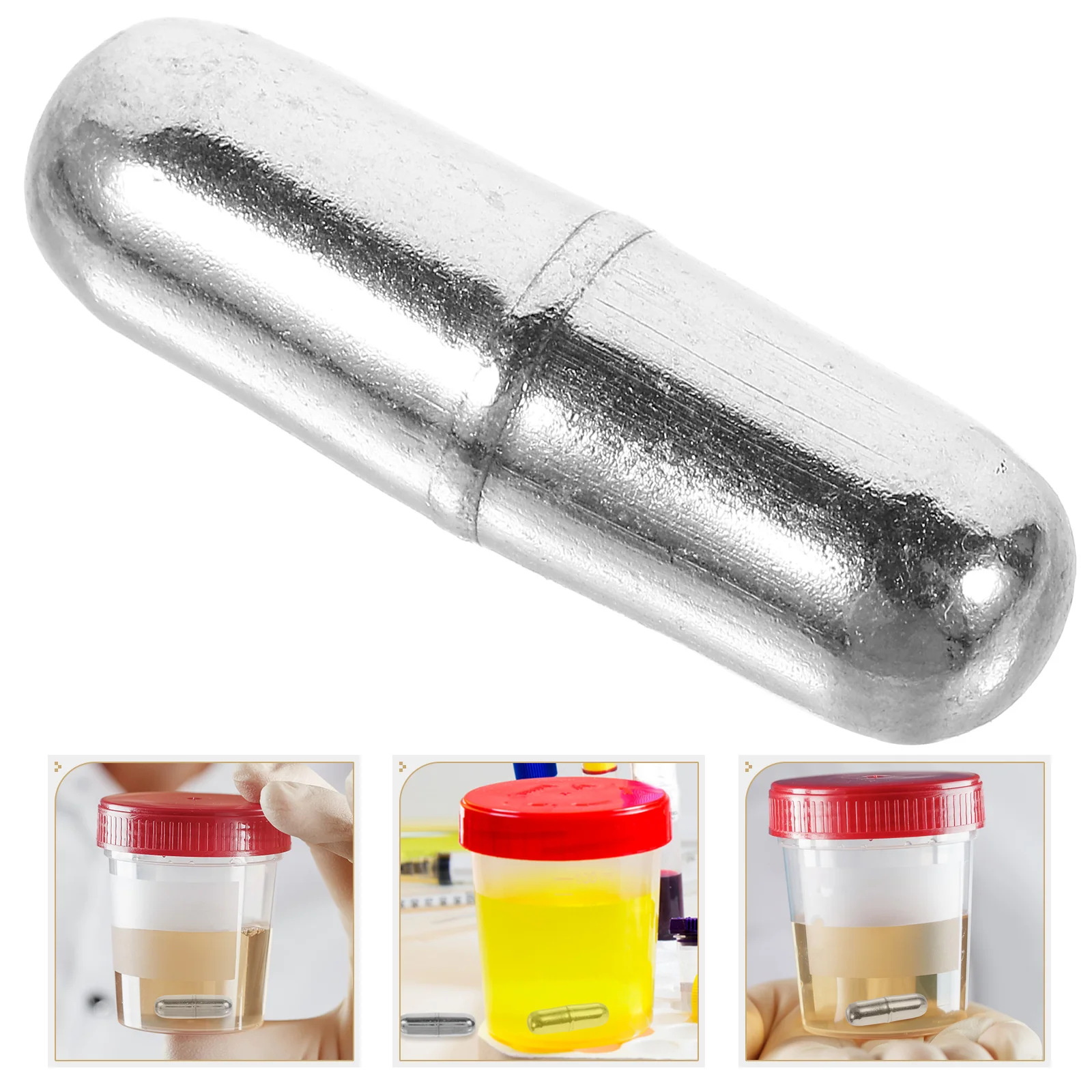 Batang pengaduk magnetik logam pengaduk magnetis laboratorium Bar Mixer baja tahan karat batang pengaduk cairan pengaduk