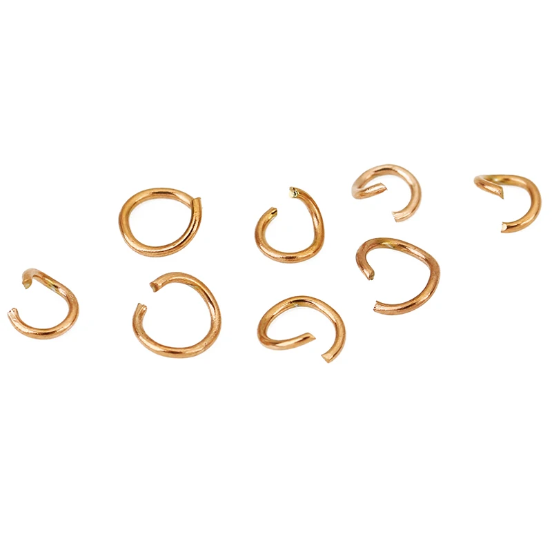 100pcs Rose Gold Plated Stainless Steel Open Jump rings 3 4 5 6 mm PVD Never Fade Split Rings Connectors For Diy Jewelry Making view 6