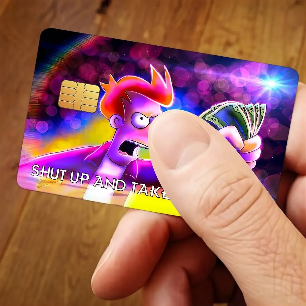 Meme Shut up and take my money! Credit Card Public Transportation Cards Sticker Waterproof Card Face Decoration 4PCS - view 5