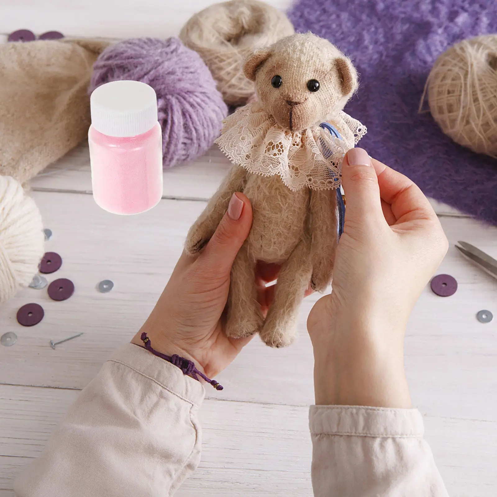 

1 флакон креативной флокирующей пудры для поделок своими руками, многофункциональный декоративный материал, легко использовать, долговечный, без беспорядка