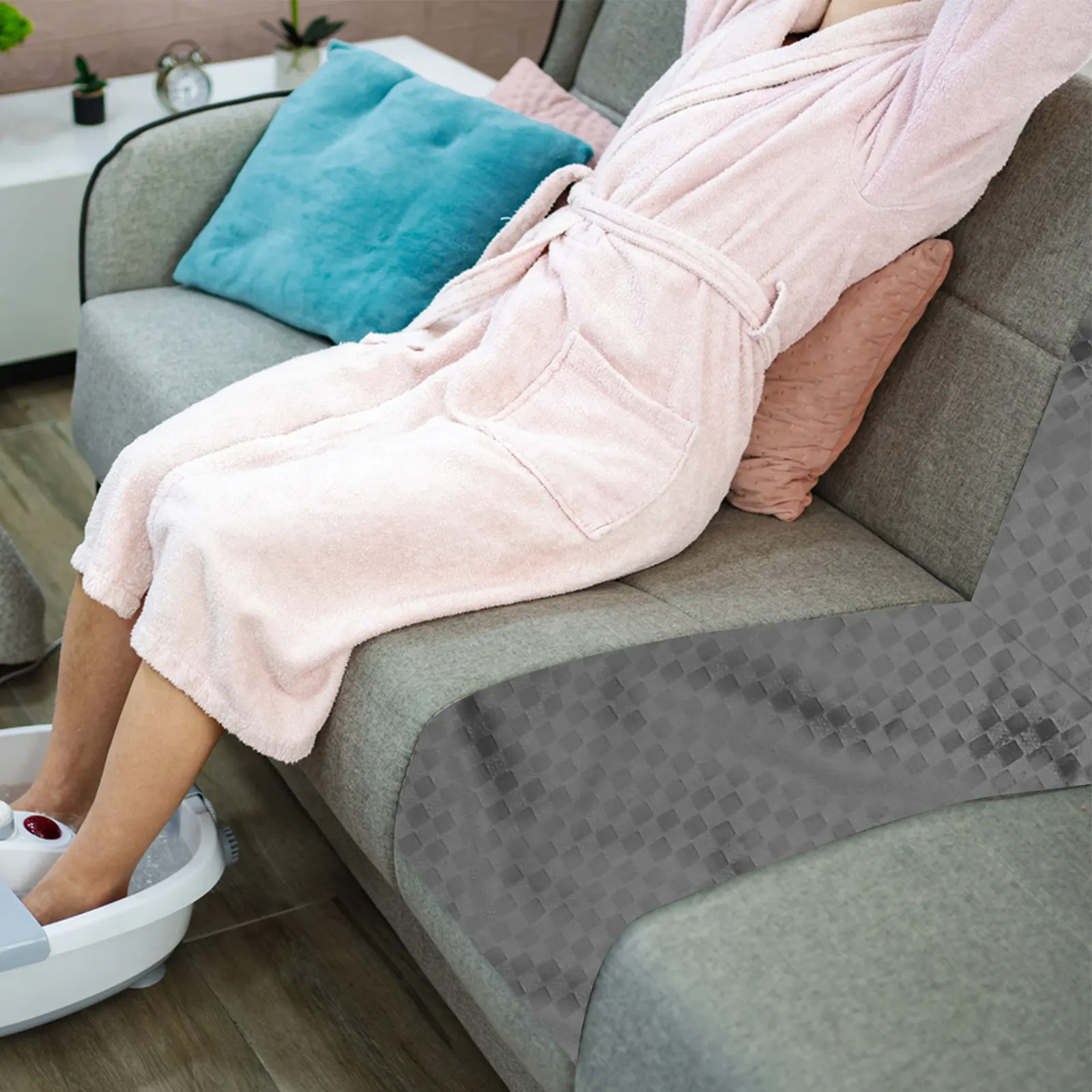 1 set 1 Set Chaise Lounge Cover Foot Bath Sofa Cushion Massage Chair Slipcover For Salon Spa Home Washable Furniture Protector