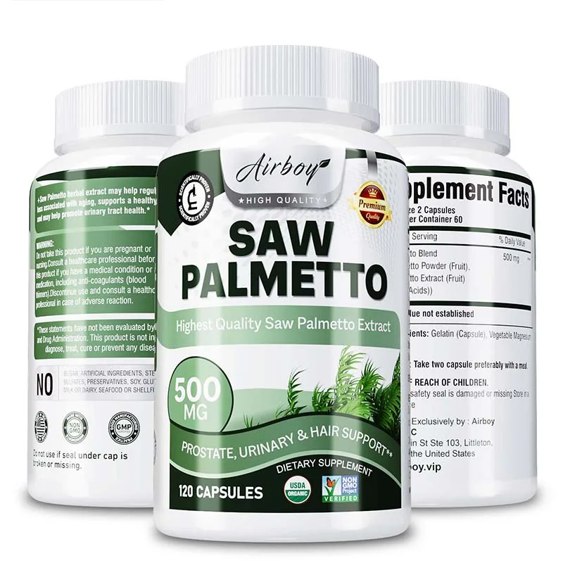

Saw Palmetto - Promote Urinary Tract and Prostate Health, Prevent Hair Loss, Relieve Frequent Urination, and Maintain VitalityCa