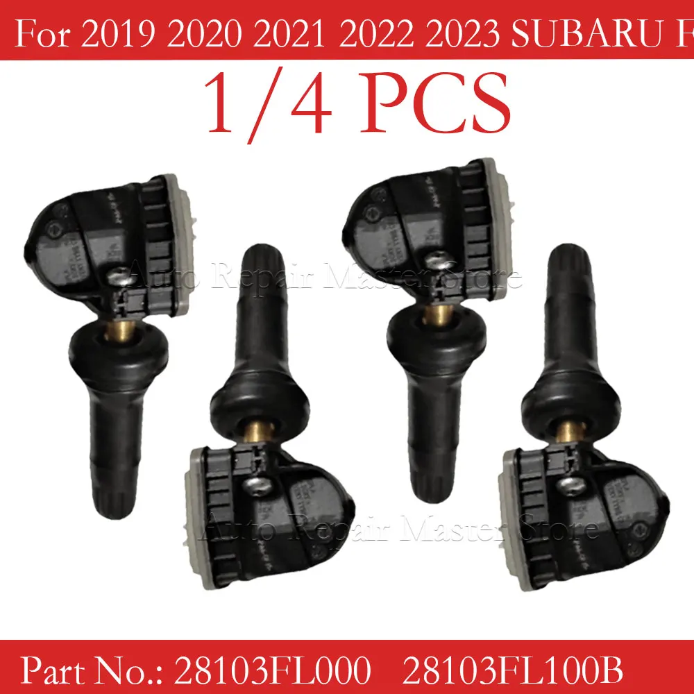 1/4PCS  28103-FL000 TPMS Tire Pressure Sensor FOR 2019-2023 Subaru Forester Outback Ascent Impreza 433MHz 28103FL000