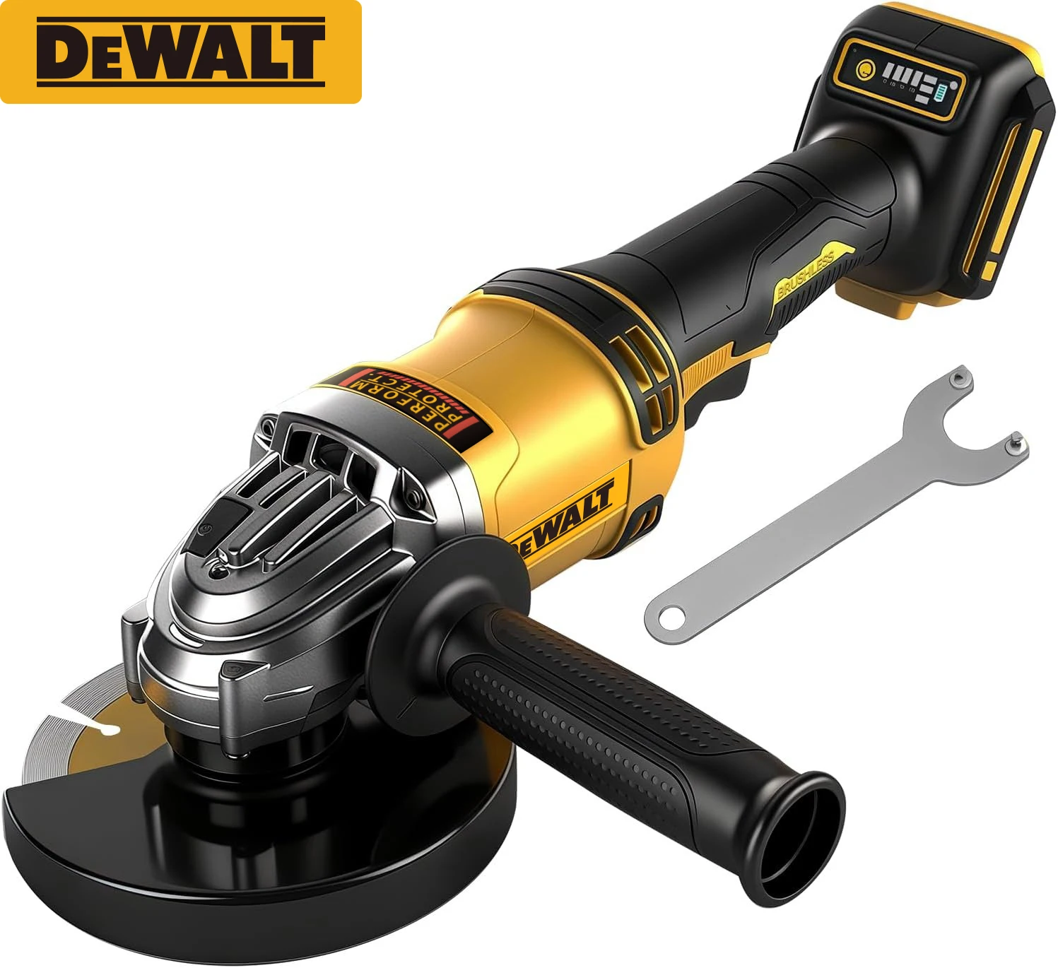 

Бесщеточная угловая шлифмашина DEWALT 20В 125мм, аккумуляторная, с шпинделем M14, 3 скорости