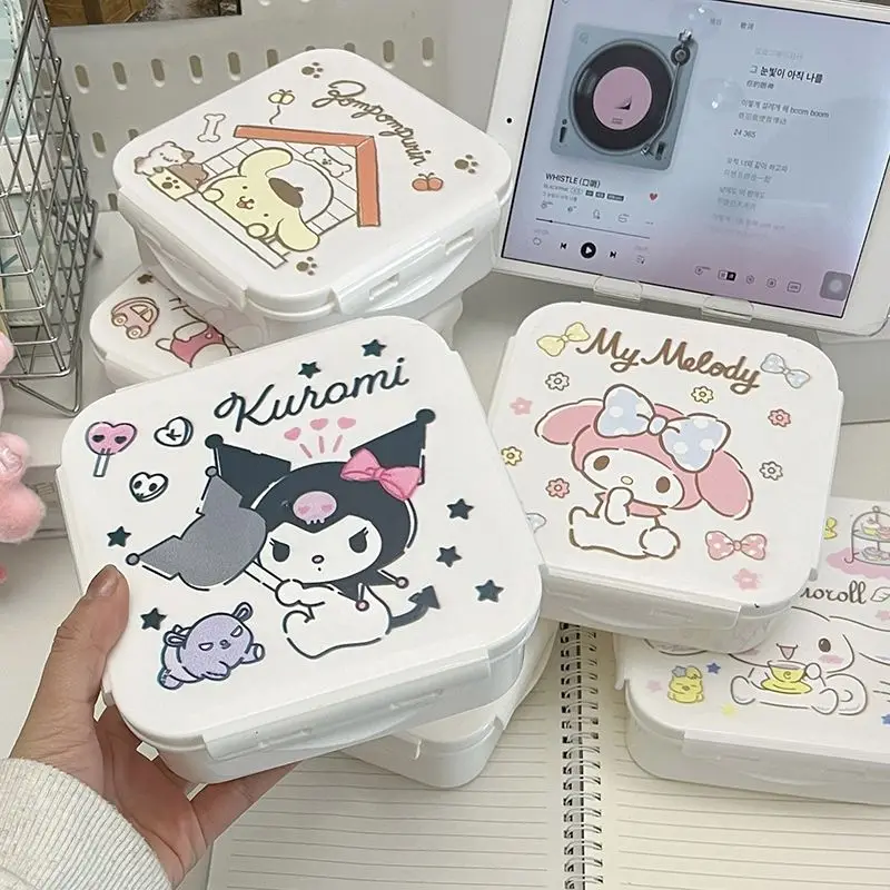 

Sanrio Melody Kuromi Hello Kitty Cinnamoroll Pochacco kawaii cute high value crisper storage microwave heating lunch box gift