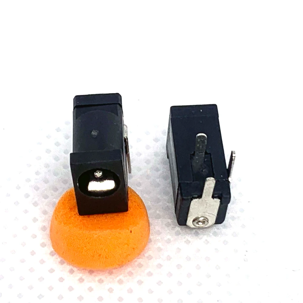 10Pcs Hot Sales High Quality DC-002 0.3A 50V Black DC Power Jack Socket Connector DC002 3.5*1.3mm 1.3 socket Toy connector