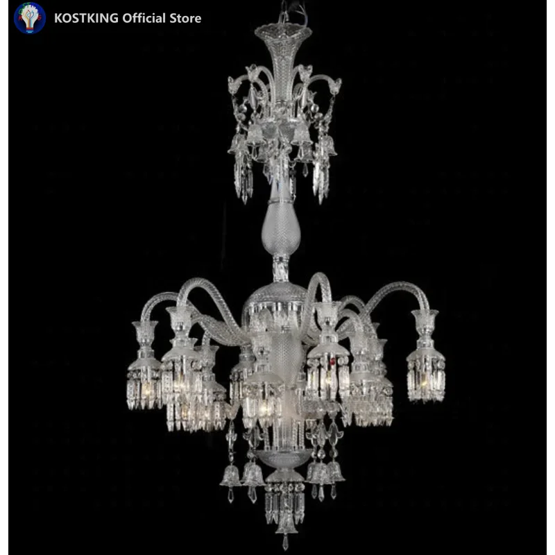 

Современный верхний хрустальный подвесной светильник k9, прозрачная прозрачная свеча, хрустальный подвесной светильник, подвесной светильник, большие хрустальные люстры De Cristal