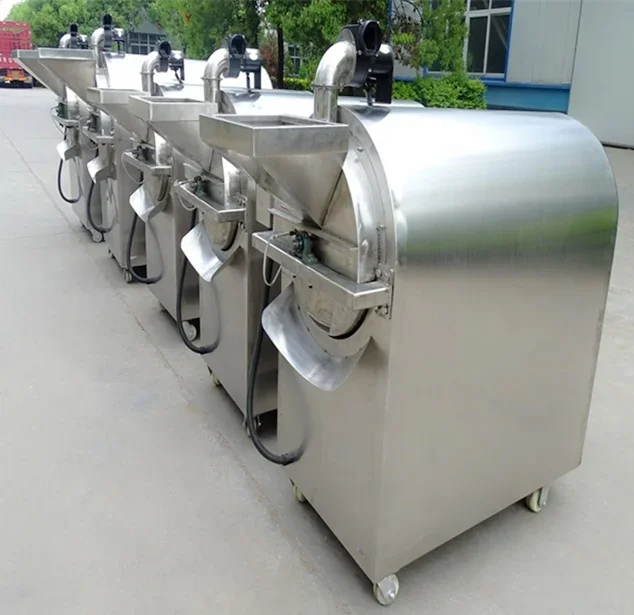 Automatic commercial roasting machine auto industrial stainless steel drum roaster machines equipment machinery price for sale