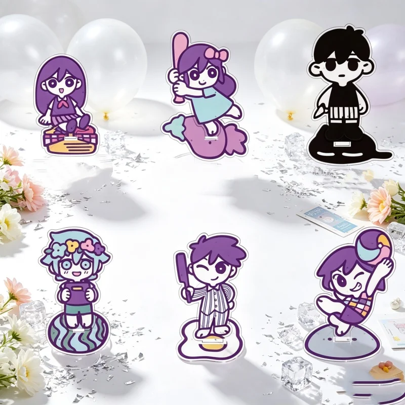 6PCS Acrylic Standee-Game Omori 10cm New Acrylic Stand Model Plate SUNNY/AUBREY/HERO Toys Room Decorat Gift Keychain Gift Option