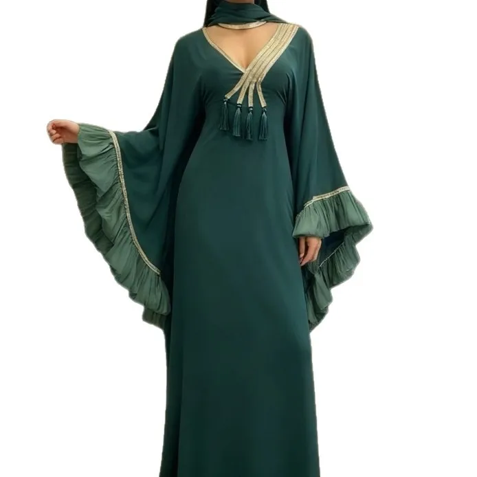 

Абая для женщин, Дубай, африканское мусульманское модное платье, кафтан, марокканские вечерние платья, халат бубу, Djellaba Femme 2025