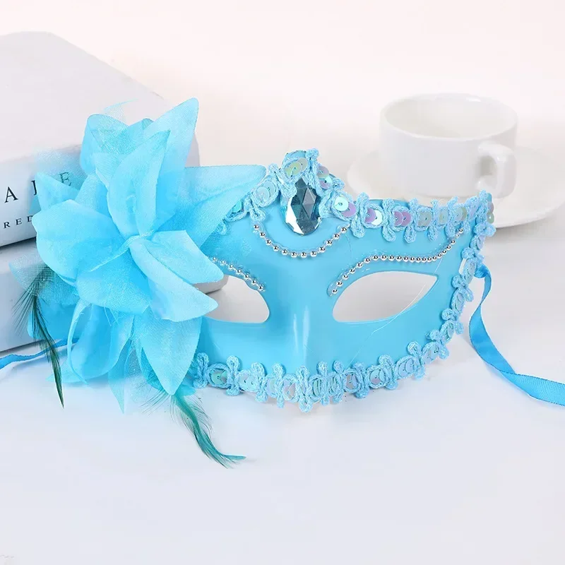 1 Stück Halloween Prinzessin Halbgesichtsmaske Maskerade Ball Lilie Blumenmaske Party Prinzessin Sexy Kleid Maske