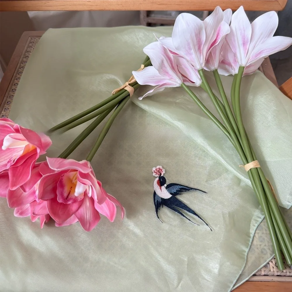Künstliche Cymbidium-Blumen mit Echtem Touch, Magnolien, Dekorative Kunstpflanzen, Lange Zweige, Seiden-Kunstblumen – Detail 19