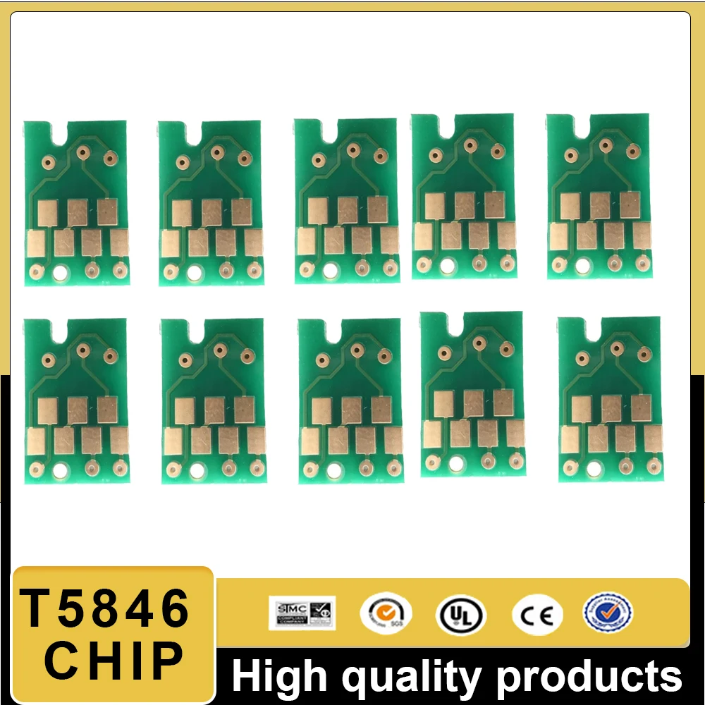 T5846 Refillable Ink Cartridge Compatible for Epson PictureMate 200 PM240 PM260 PM280 PM290 with One Time Chip