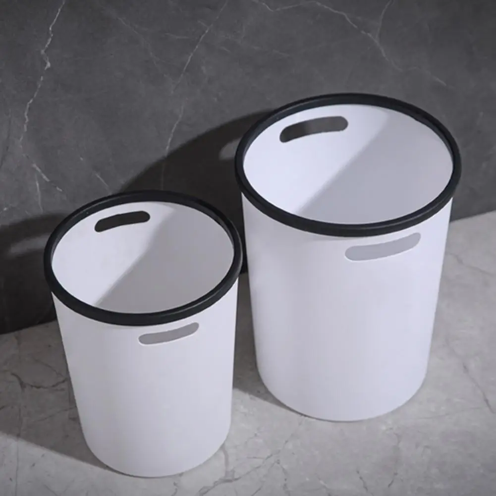 Waste Container Round Shape Garbage Bin Good Toughness Organizer  Lightweight Plastic Garbage Bin Without Lid