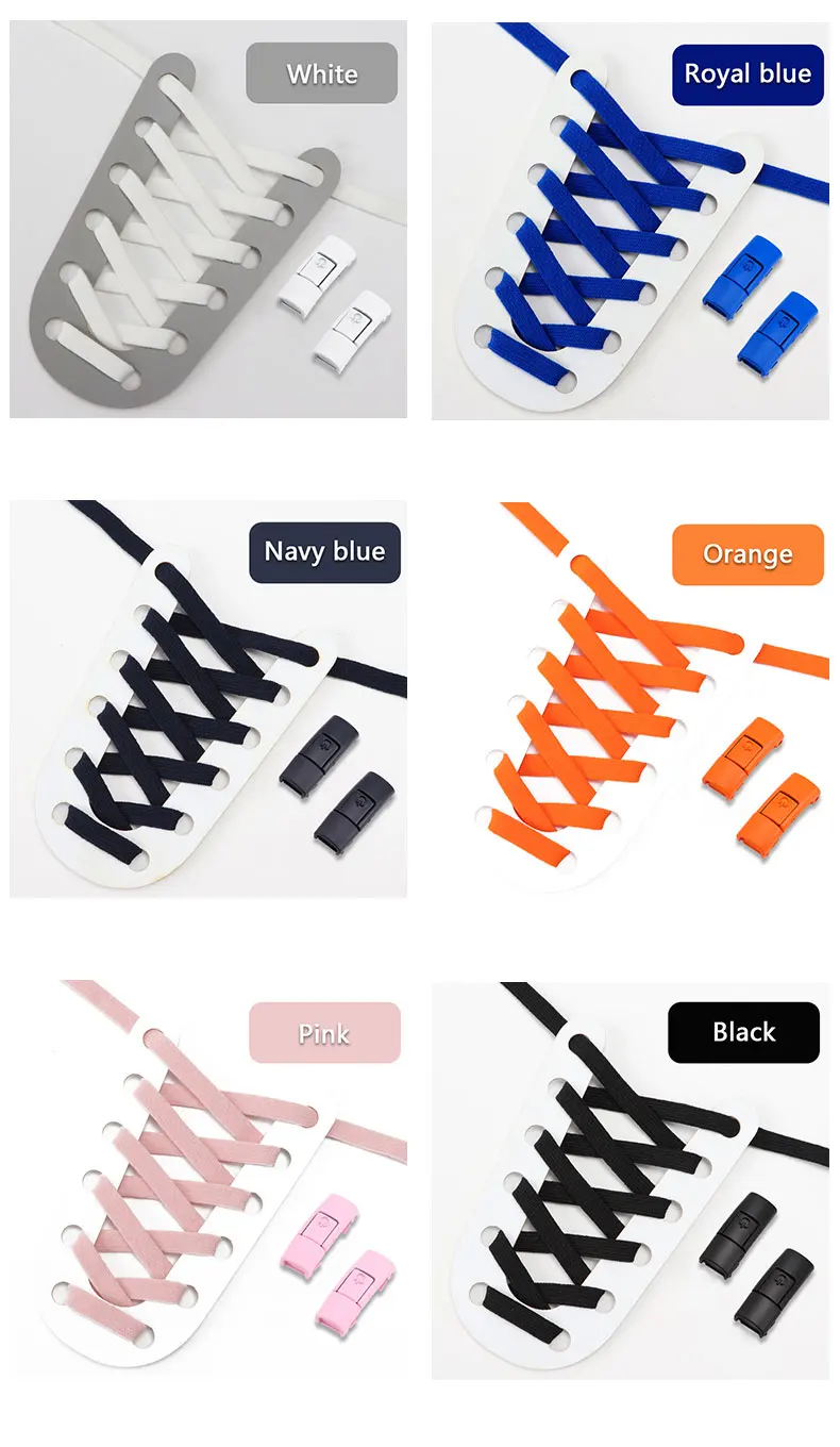 1 Paar Schnürsenkel ohne Binden, Schnürsenkel mit Druckverschluss, elastische Schnürsenkel ohne Binden, flache Schnürsenkel für Sneaker, Kinder und Erwachsene, für Schuhe – Detail 9