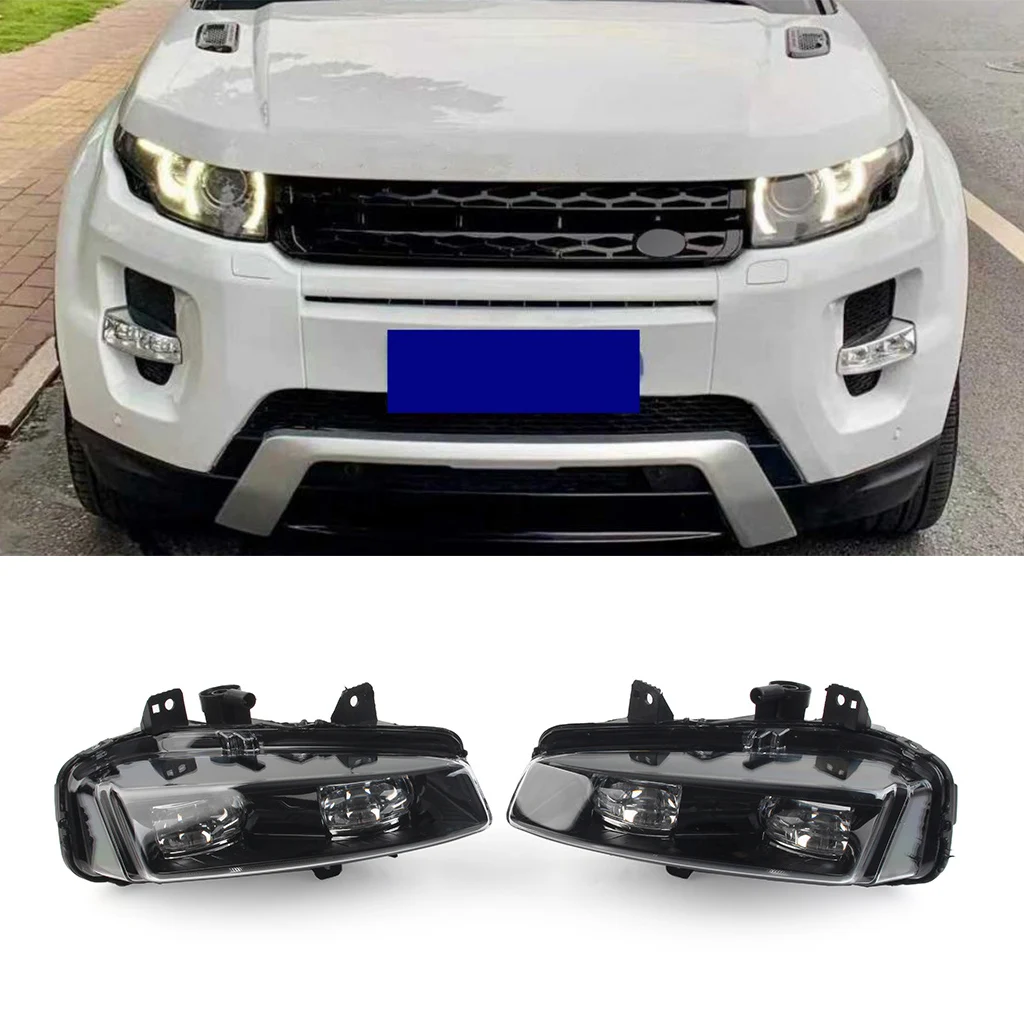 

1Pair Black Car Front Fog Light Lamp For Land Rover Range Rover Evoque 2012 2012 2013 2014 2015 2016 LR043664 LR043663