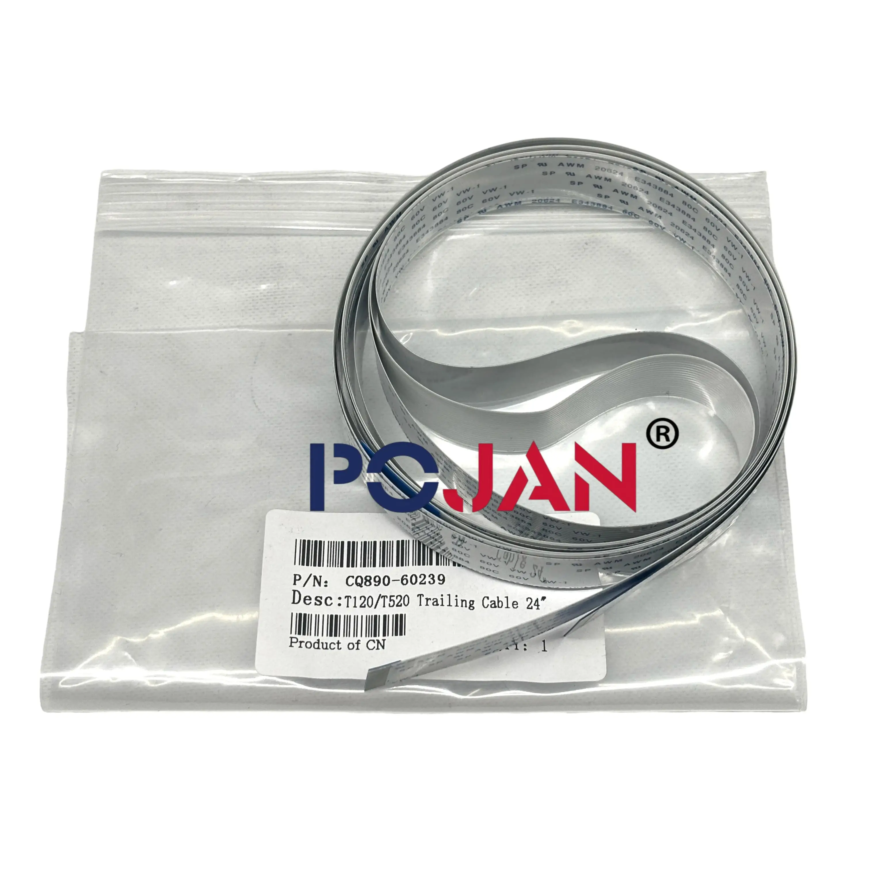 Cabo de arrasto A1 24 polegadas PARA Designjet T120 T520 T830 CQ890 CQ891A CQ893A Peças de plotter POJAN