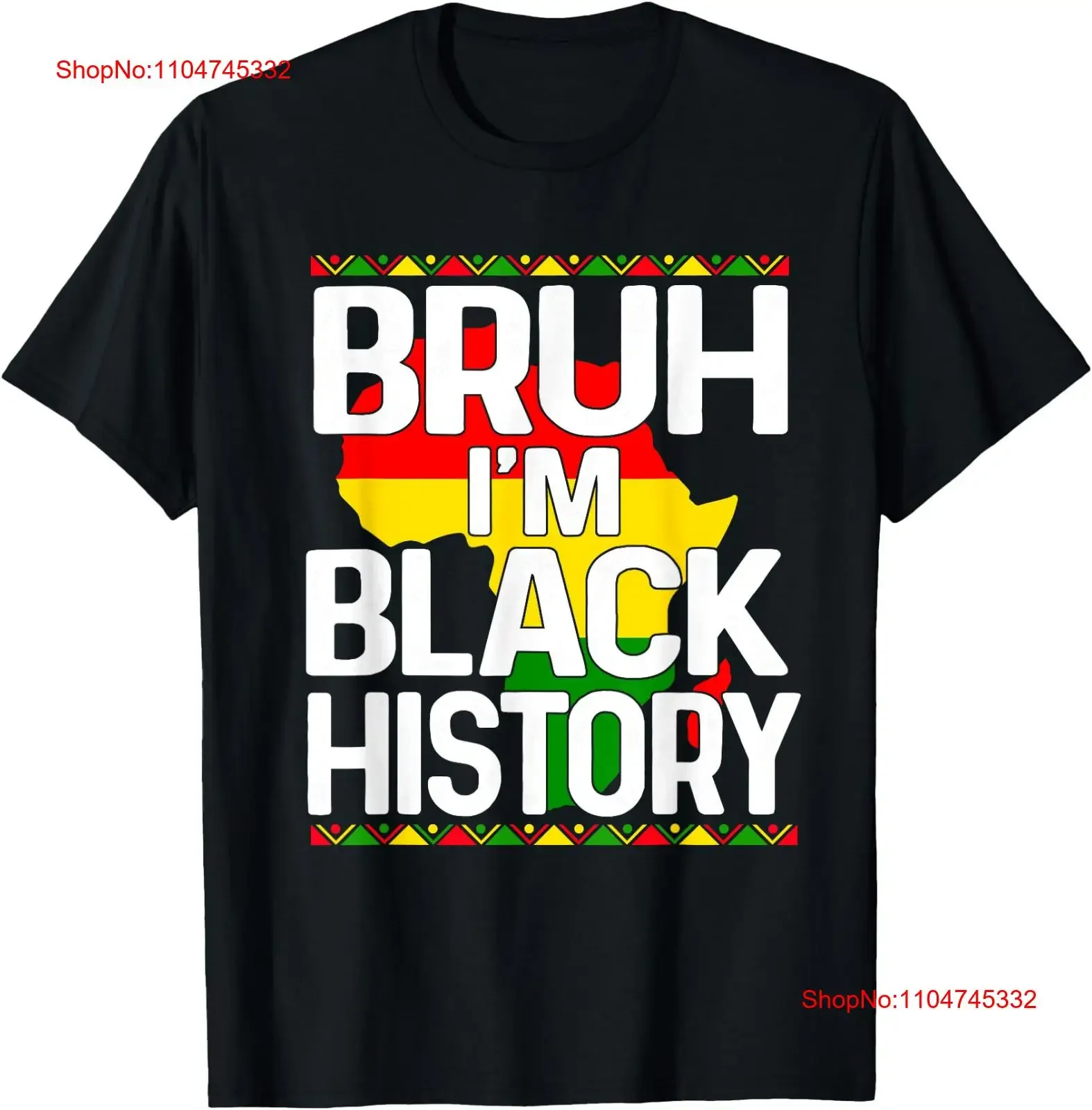 Bruh I'm Black History Month afro-américain mélanine fierté t-shirt s 4XL vintage haut délavé pour un usage quotidien doux unisexe