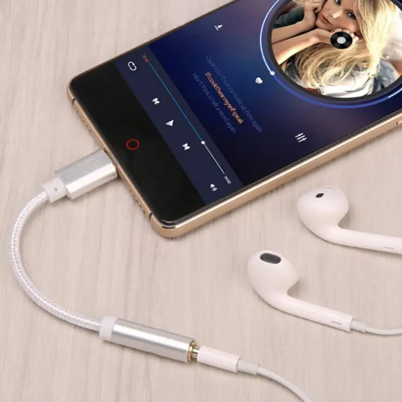 Headset Patchkabel langlebig zuverlässig Trend Typ C zu 3,5mm Buchse Konverter Innovation Typ C zu 3,5mm Adapter Multifunktion spitze