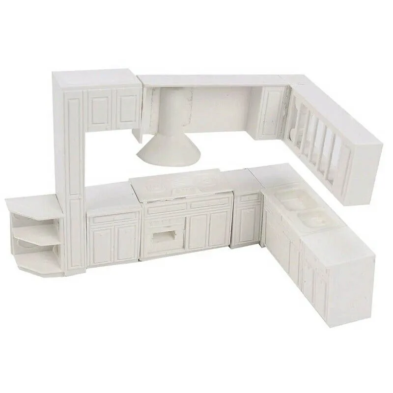 Casa de muñecas, casa de juguete en miniatura, gabinete, muebles de cocina, moldes, kit de decoración del hogar