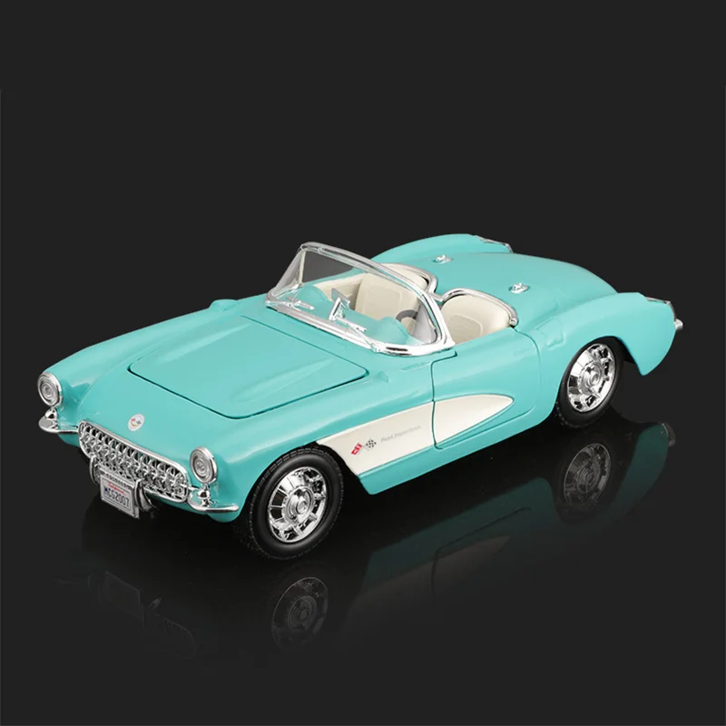 Maisto 1:24 Chevrolet Corvette 1957 Alloy Diecasts & Toy Vehicles Car Model Miniature Scale Model Car Toy For Children