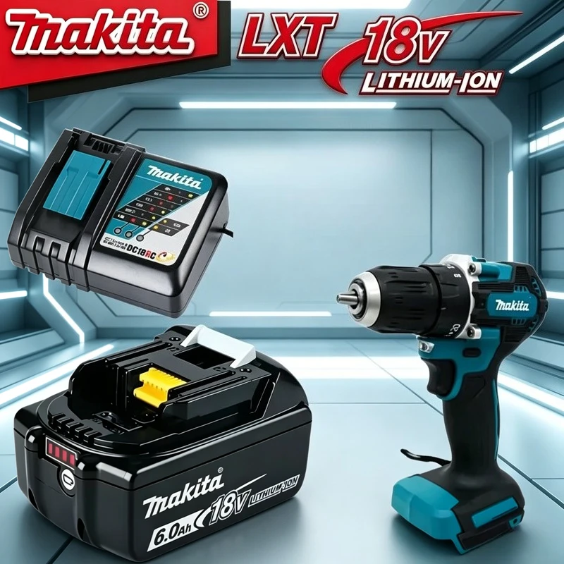 

Makita Genuine 18V LXT 6.0Ah Battery BL1860B,Rechargeable Li-ion with BMS Protection for Drill Wrench Grinder Construction Tools