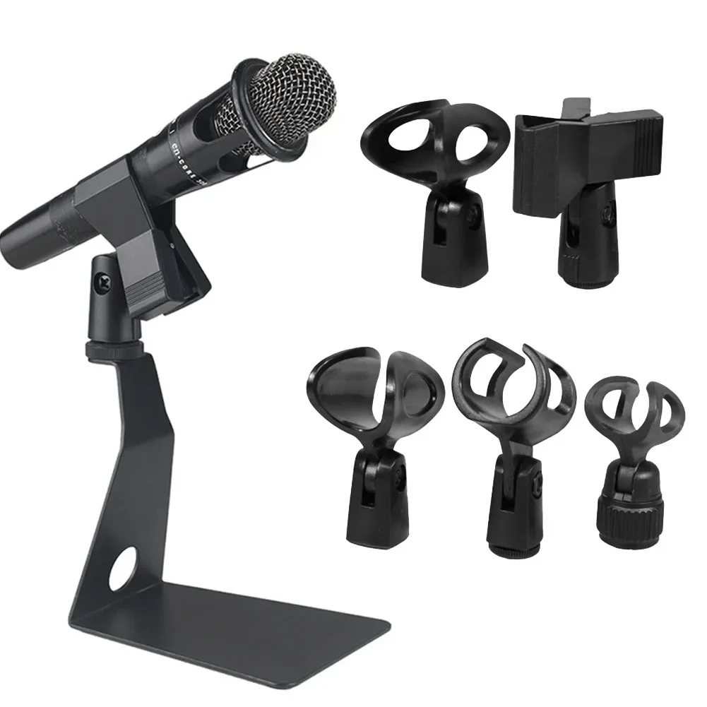 

Universal Microphone Clip Clamp 5/8in To 3/8in With Adapter For Handheld Mic Mount Holder Stand Musical Instruments Accesseries