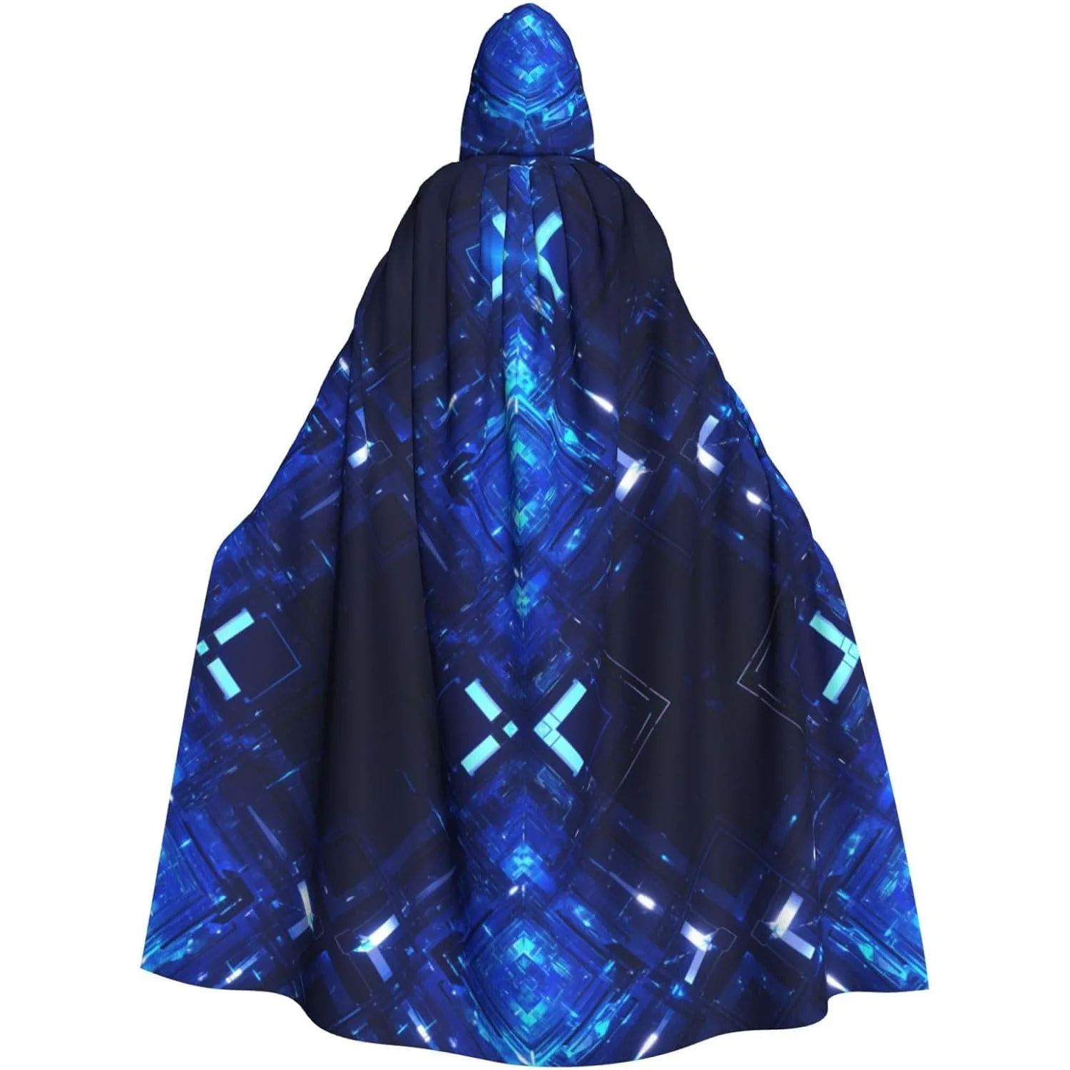 

Абстрактная многоугольная космическая накидка с капюшоном для взрослых, карнавальная праздничная накидка, халат для косплея, костюм для вечеринки, готический карнавал