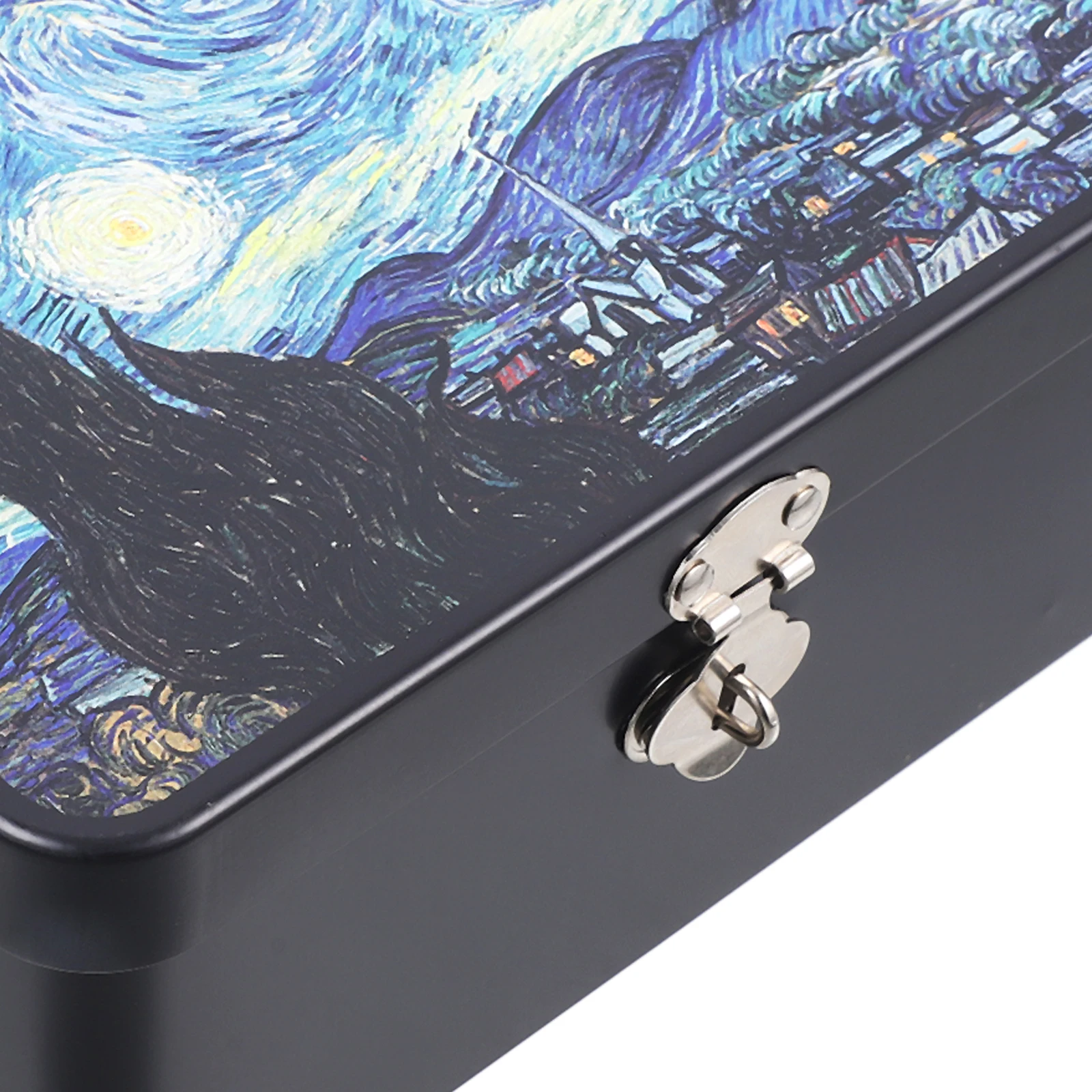 

Vintage Style Tinplate With Lock Desktop Organizer Case For Tea Coffee Jewelry Documents Keepsake Container Gift Box Metal