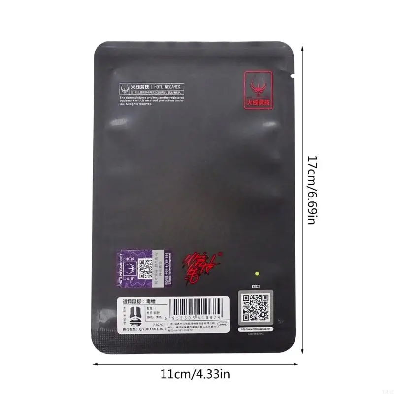 Y8ac Games Mouse Grip Tape for Viper Mouse Adhesive Design Mouse Side Stickers Stickers