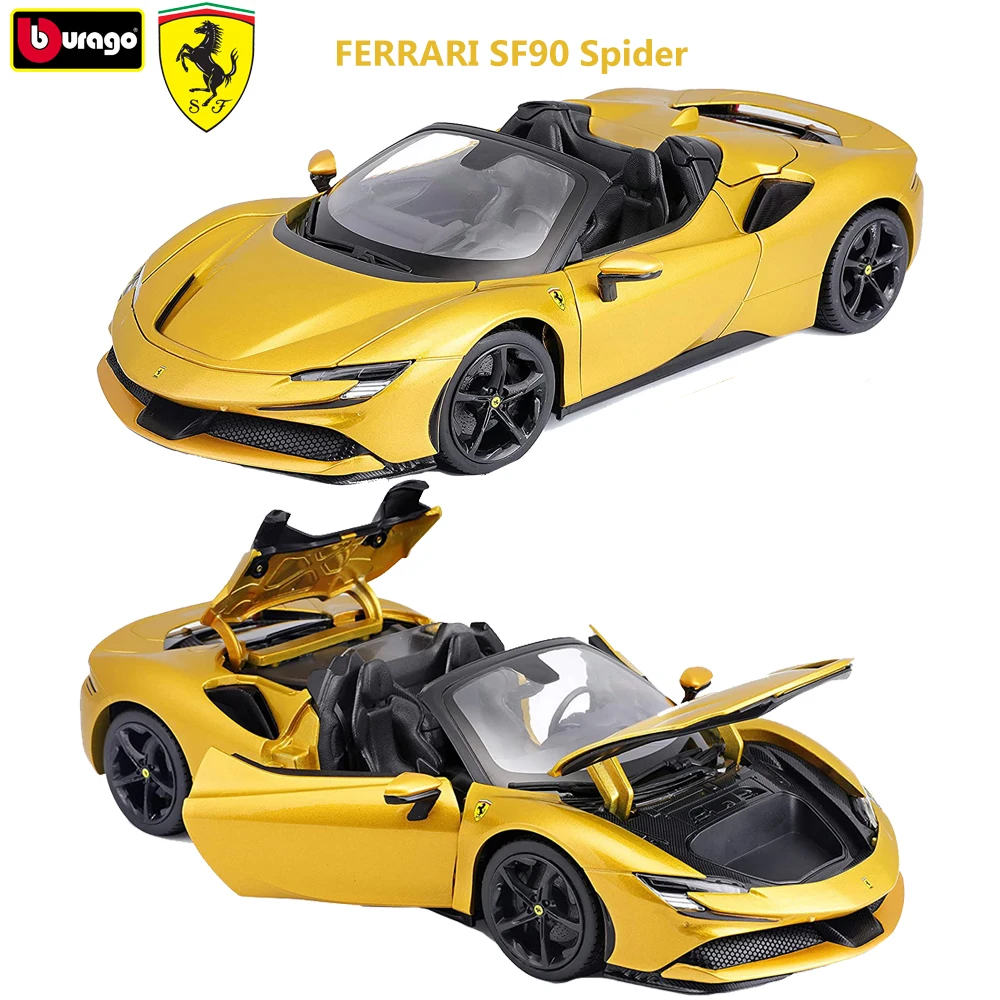 

Bburago FERRARI SF90 Spider Supercar Model 1:18 Alloy Diecast Cars Toys Vehicle Collections For Adults Childrens