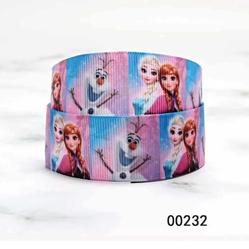 Hot Sale 25MM 38MM Princess Elsa Cinderella Printed Disney Ribbon