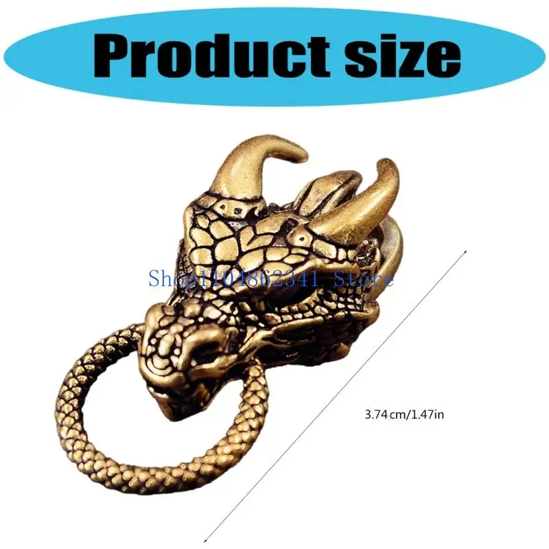 5asd Metal Artistic Dragon Pendant for Keychain and Backpack Decoration Unique Dragon Charm Paracord Accessories