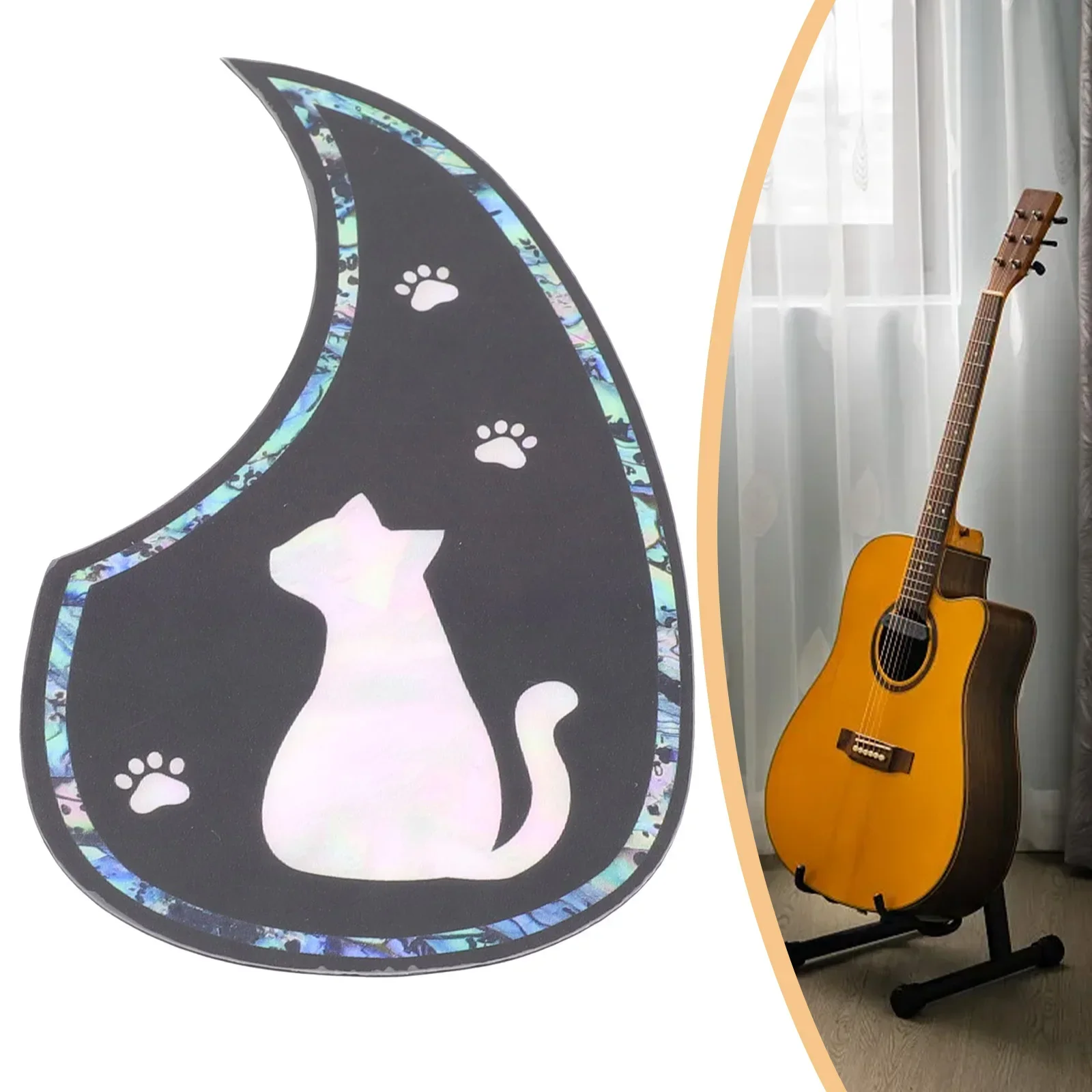 1pc Guitar Pickguard Sticker Professional DIY Guitar Pickguard Scratch Plate Self Adhesive Protective Sticker Guitar Accessories