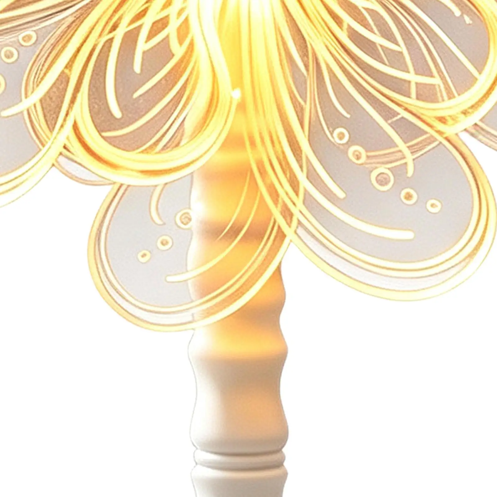 Flower Table Lamp LED Warm Glow Nightlight Battery Operated Decorative Night Lamp For Home Apartment Bedroom Study Room Desk