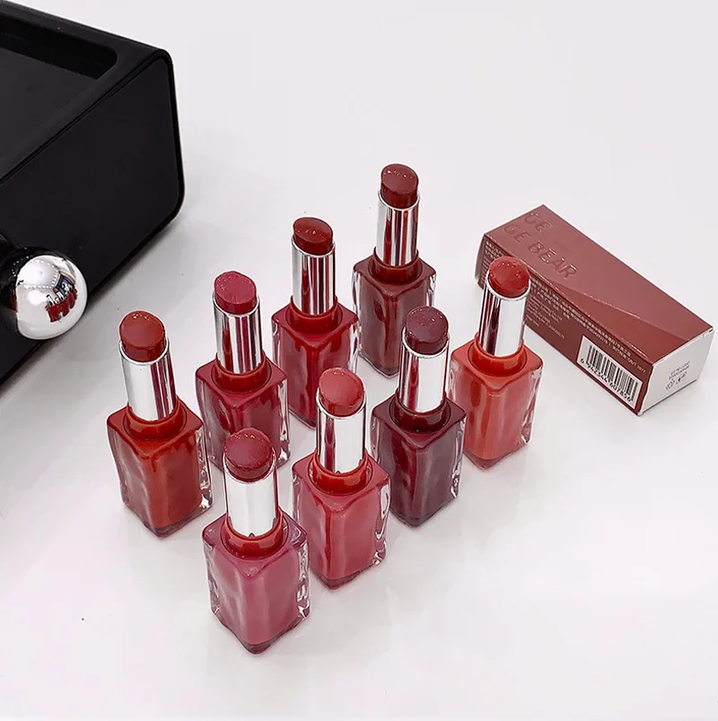 Gege Bear Solid Mirror Lipstick Non-sticky Non-fade Longlasting Moisturizing Jelly Lips Sexy Velvet Waterproof Lips Care Makeup