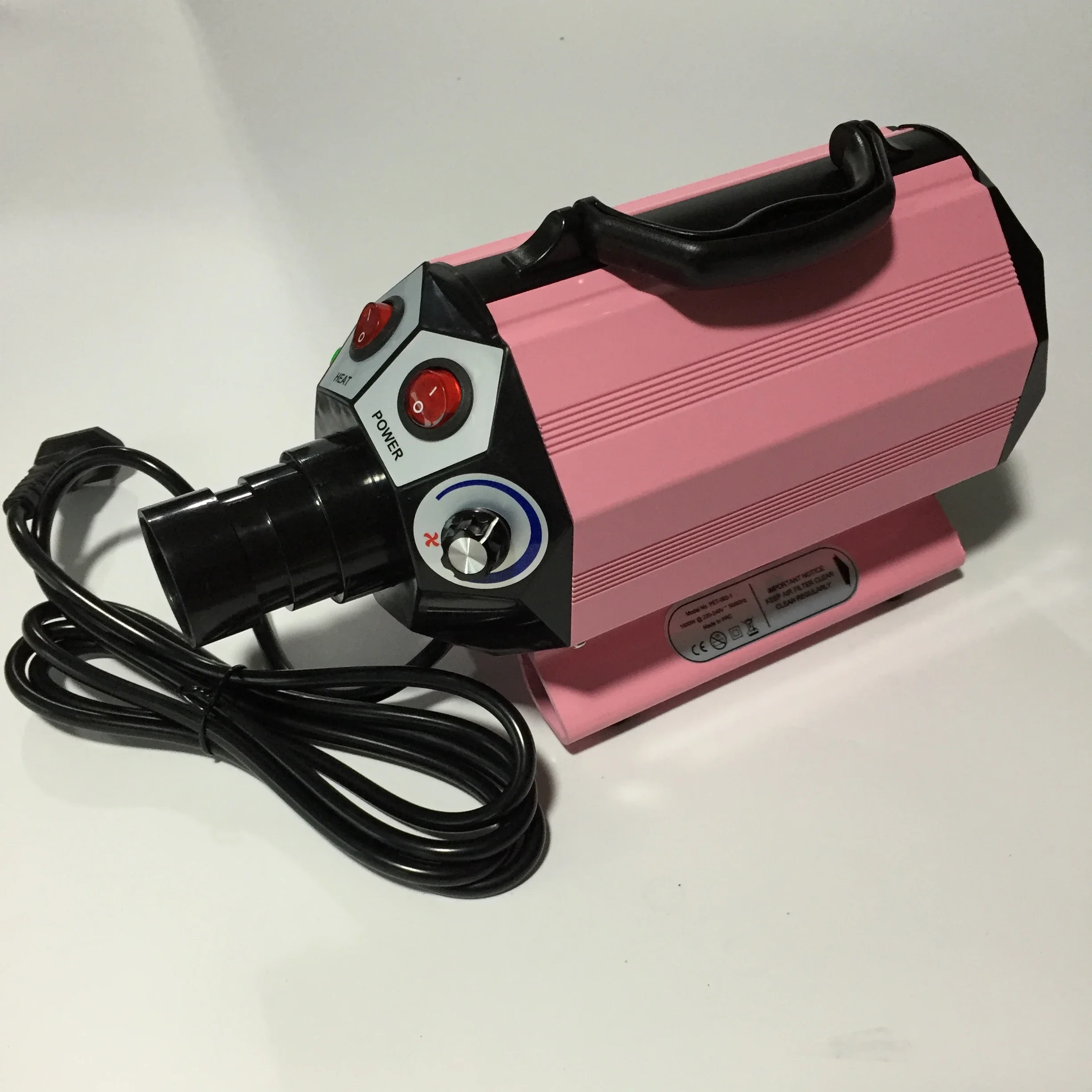 

Factory Direct High Quality Dog Electric Hair Dryer Cat Dryer 3hp 4.3hp 1600w 15m/S-35m/S Adjustable Speed Pet Grooming Dryer